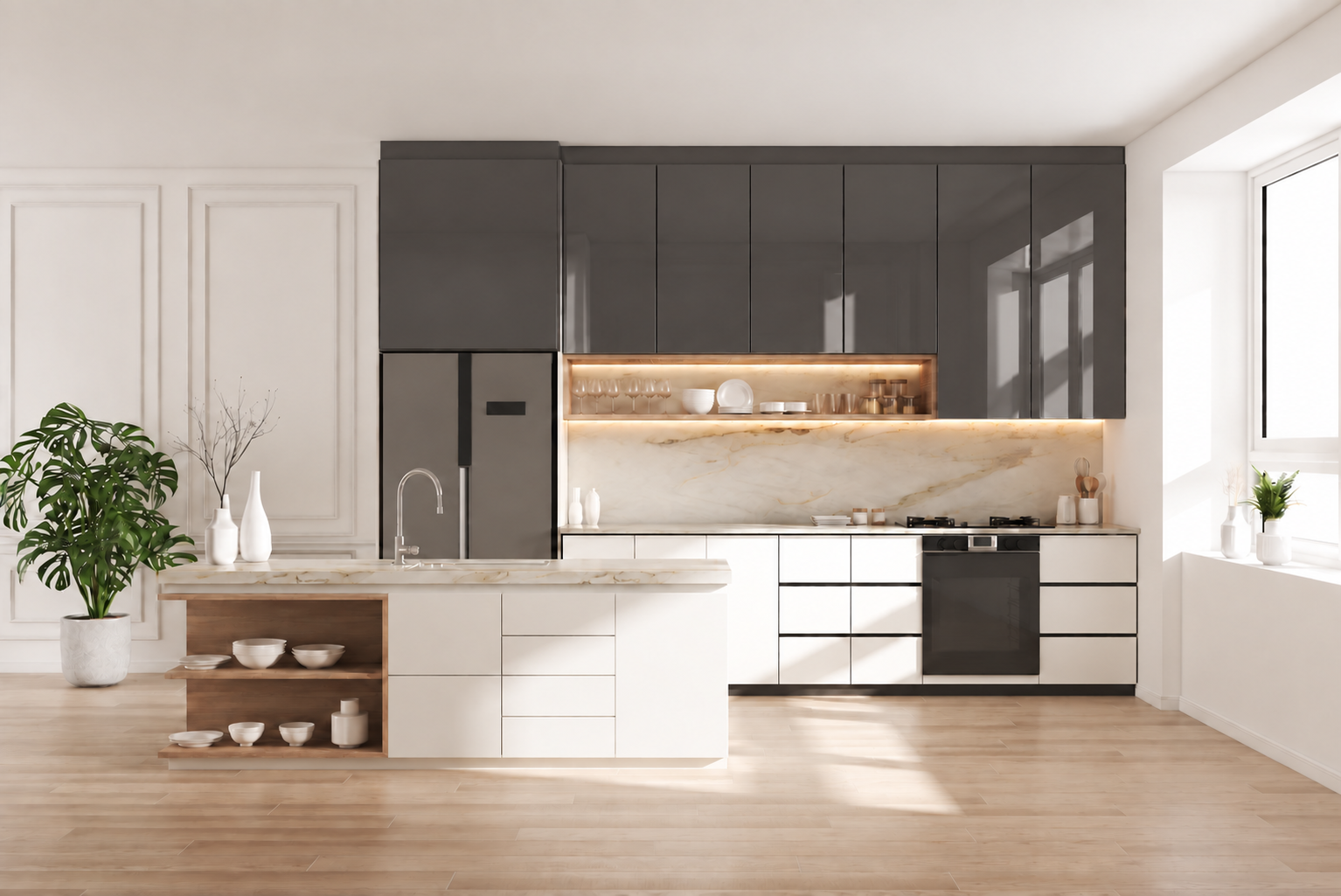 Cashmere Dusk kitchen application
